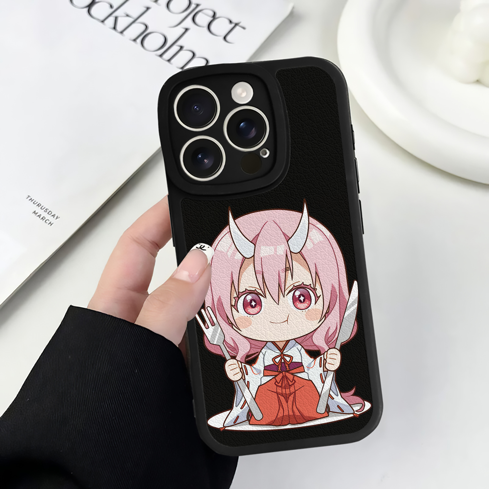 （画像用） 転スラ Regarding Reincarnated to Slime 【iPhone 16シリーズ対応】シリコンスマホケース（レザー調） 材質：シリコン
